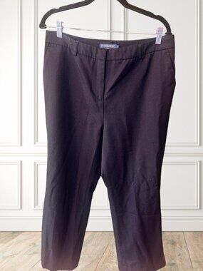 Pendleton 100% Wool Dress Pants Women's 12 Made in USA Black Career Trousers